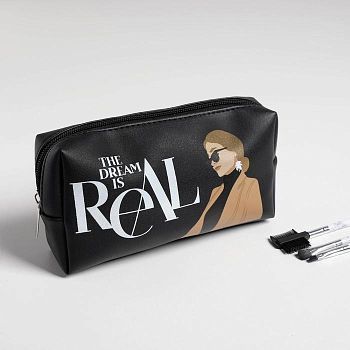 Косметичка-пенал Girl gang, искусственная кожа