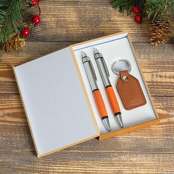 Набор подарочный 3в1 (2 ручки, брелок)