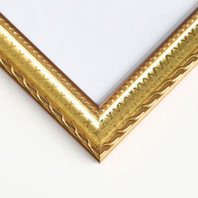 Фоторамка пластик 30х40 см "Зигзаг" золото 43,5х33,5 см