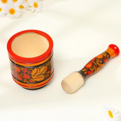 Набор «Ступка с пестиком», хохлома