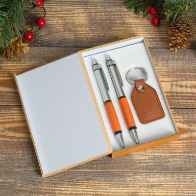 Набор подарочный 3в1 (2 ручки, брелок)