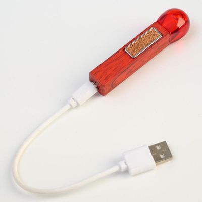 Зажигалка электронная "Спичка" спираль, USB, с подсветкой, 8.7х2.4 см, микс