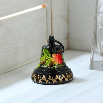 Колокольчик Валдайский "№3. Ягоды", расписной, с ушком, d=40 мм