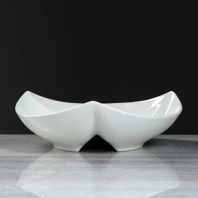 Менажница "Орешник", белая, с деколью, микс