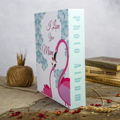 Фотоальбом на 200 фото 13х18 см "Фламинго" в коробке 30х26х6 см