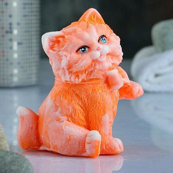 Фигурное мыло "Котик с бантиком" 95гр
