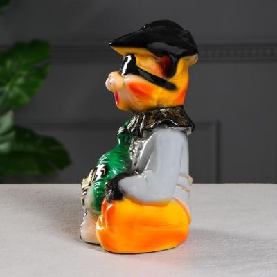 Копилка "Кот пират", покрытие лак, разноцветная, 25 см, микс