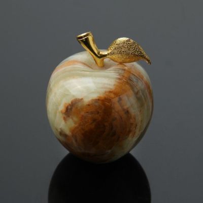 Часы «Яблоко», D=5 см, оникс