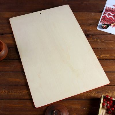 Доска разделочная «Прямоугольная», 40×0,8×60 см, красная, ракульская роспись