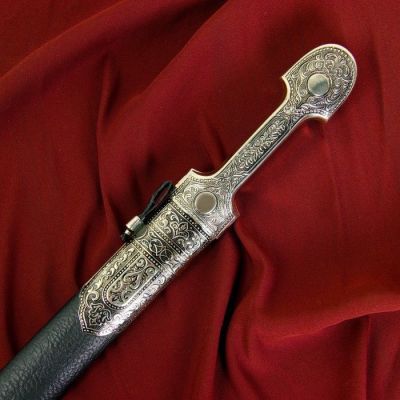 Кинжал сувенирный"Ирбис" №1 (наборный-кожа/мельх.)