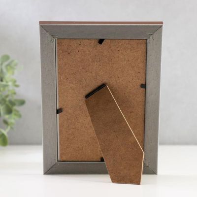 Фоторамка пластик 10х15 см "Рисунок древесины" с медной обводкой 18,5х13,5 см