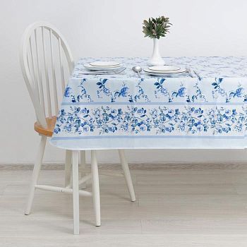 Скатерть на нетканой основе многоразовая с бейкой «Цветы», 155×130 см, цвет МИКС