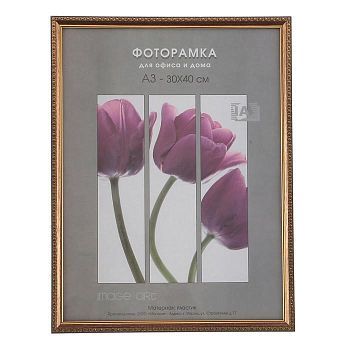 Фоторамка 30х40 см пластик 980 латунь (20/240)