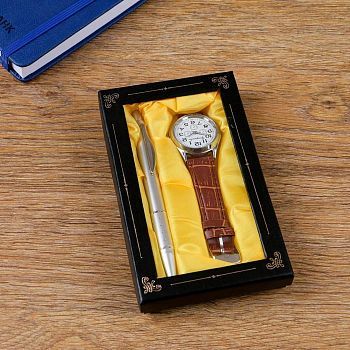 Набор подарочный 2в1 (ручка, часы)