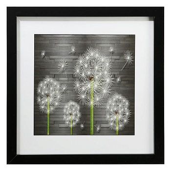 Картина стекло пэт "Воздушные одуванчики" 35х35 см