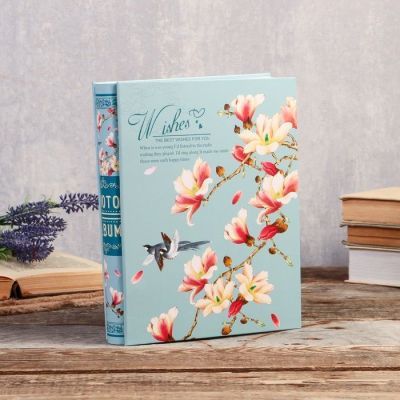 Фотоальбом на 200 фото 10х15 см "Сакура" в коробке МИКС 26,5х20,7х5,5 см