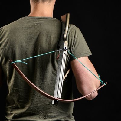 Сувенирное деревянное оружие "Арбалет", взрослый, чёрный, массив ясеня, 47 см