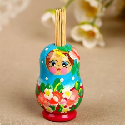 Подставка под зубочистки  «Матрёшка», ручная роспись  микс