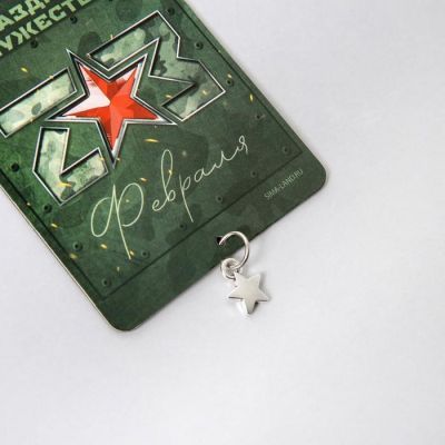 Магнит с подвесным элементом «С праздником мужества», 6 х 8 см