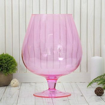 Ваза "Бренди" микс прозрачн. 5л,  d-14см; 19х28см