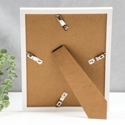 Фоторамка пластик 20х25 см "Белая с сиренью" 27,5х22,5 см