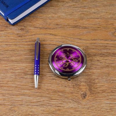 Набор подарочный 2в1 (ручка, зеркало) микс