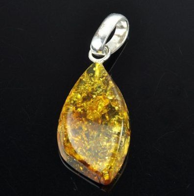 Кулон Янтарь "Золотой дождь" арт.ЯК-196