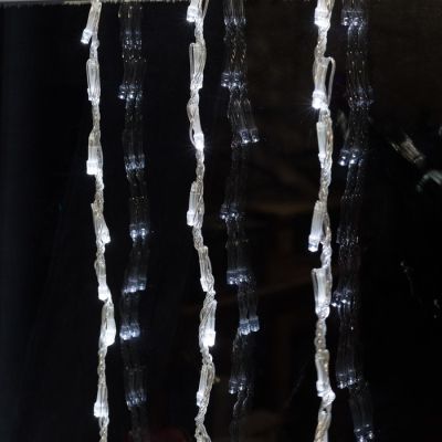 Гирлянда «Водопад» 2 × 1.5 м, IP20, прозрачная нить, 400 LED, свечение белое, 8 режимов, 220 В