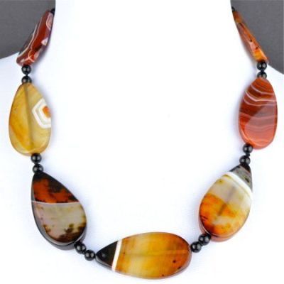 Бусы Сардоникс "Адажио" арт.П3494