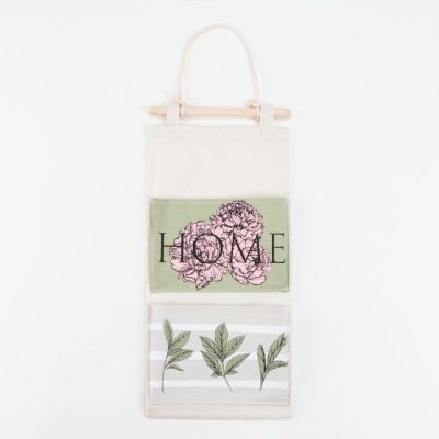 Кармашек текстильный Этель "Пионы" 2 отделения, 41х20 см