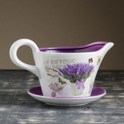 Горшок цветочный в форме кувшина "Лаванда" 29*17*13 см