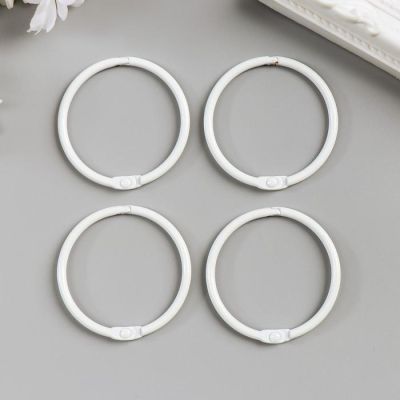 Кольца для альбома "Рукоделие" KDA-045/2, 0,45 см, 4 шт, белый