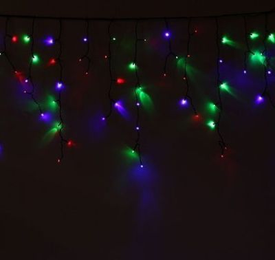 Гирлянда уличная УМС "Бахрома" (Ш:3 м, В:0,6 м, нить темная)