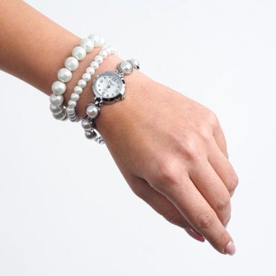 Подарочный набор 2 в 1 "Disu": наручные часы и браслет