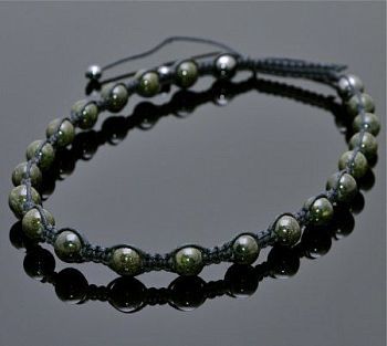 Бусы Змеевик, Гематит "Шамбала" арт.П3288