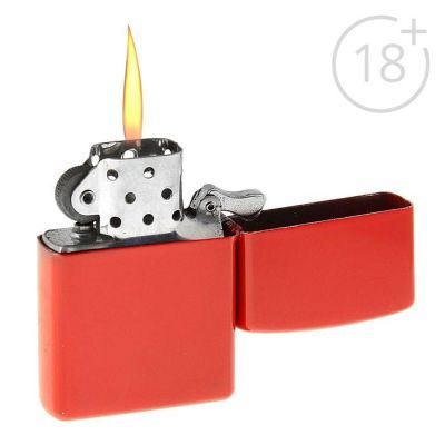 Зажигалка «Классика», красный, кремний, бензин
