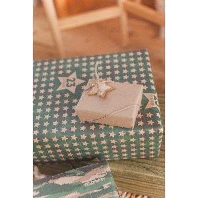 Бумага упаковочная крафтовая «Звезды 23 февраля», 50 × 70 см