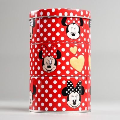 Копилка трехъярусная, Минни Маус 8,5 см х 8,5 см х 14 см