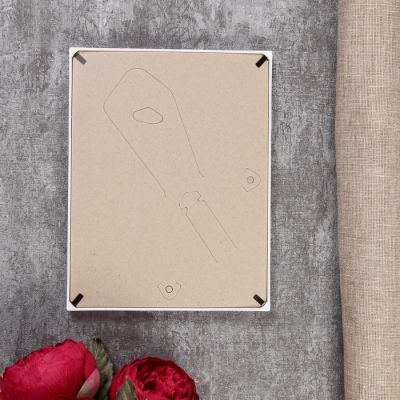 Фоторамка пластик L-5 15х21 см, белый, с небьющимся стеклом