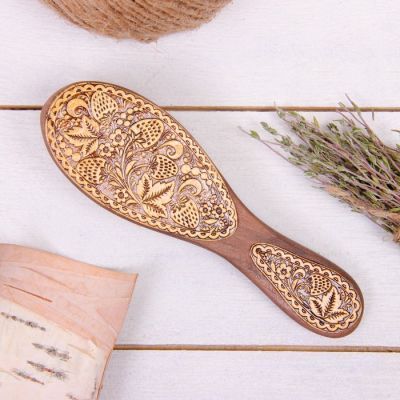 Массажка «Ягоды», 4×15 см см, береста