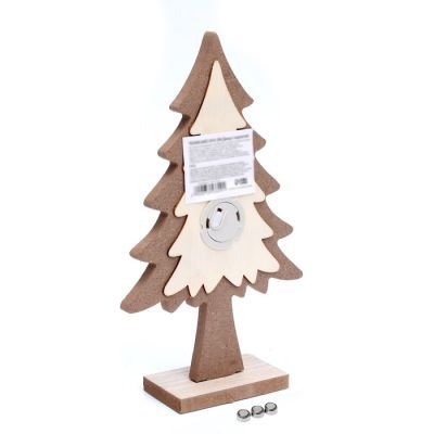 Новогодний декор с подсветкой «Ёлка и щелкунчик» 13 × 4,5 × 22 см