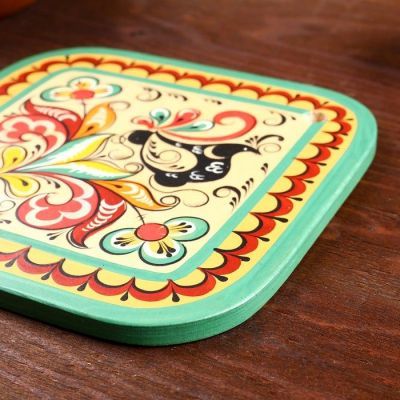 Подставка под горячее, 17×17 см, ракульская роспись