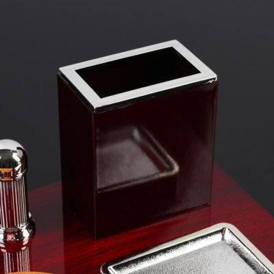 Набор настольный 4в1 (блок д/бумаг, подаст. д/печати, карандашница, визитница)