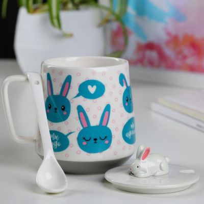 Кружка "Ты чудо", с крышкой и ложкой, 350 мл