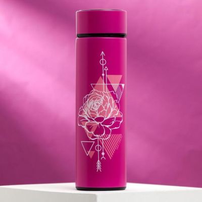 Термос с индикатором температуры "Роза", 500 мл, сохраняет тепло 15 ч