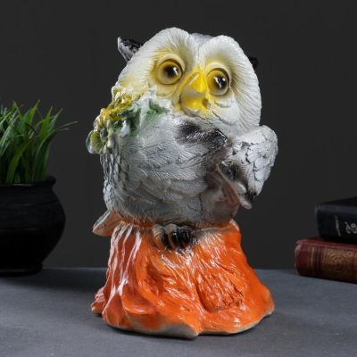 Копилка "Филин с цветами" 18х16х25см