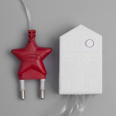 Гирлянда «Занавес» 2.5 × 0.65 м с насадками «Капли», IP20, прозрачная нить, 50 LED, свечение белое, 8 режимов, 220 В