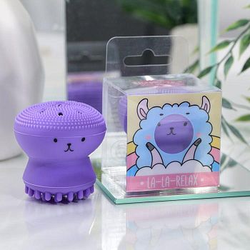 Щёточка для умывания «Лама», фиолетовый, 6 х 5 см