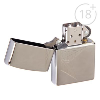 Зажигалка ZIPPO 250 HALF STAR Classic с покрытием High Polish Chrome