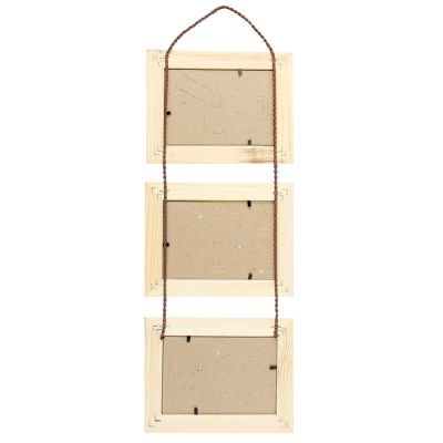 Фоторамка на 3 фото 10х15 подвесная, орех